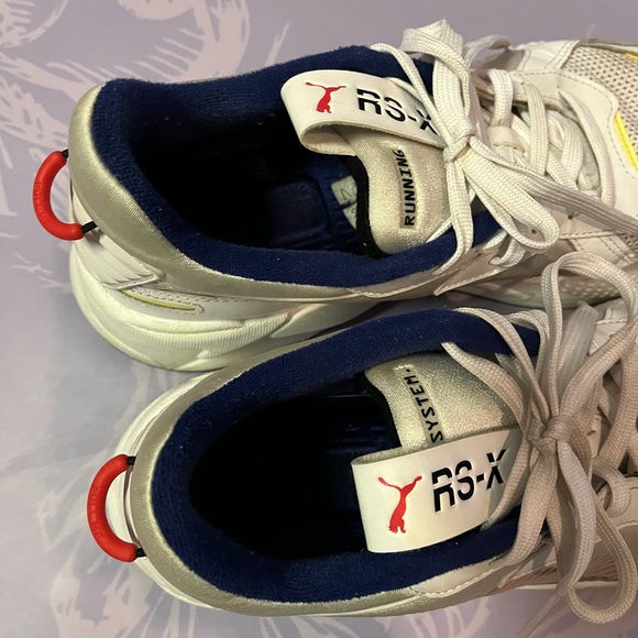 Sz 9.5 PUMA RS-X Running System Support Athletic Shoes ~ White - Picture 3 of 5